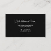 Elegantes Blues Rosa Visitenkarte (Rückseite)