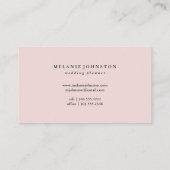 Elegantes Blues Rosa Visitenkarte (Rückseite)