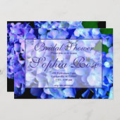 Elegantes blühendes Hydrangeas-Brautparty Einladung (Vorne/Hinten)