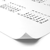 Elegantes, blühendes Magnolia Alphabetisches Seeka Poster (Ecke)