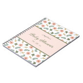 Elegantes Blume Baby Shower Gift List Notebook Notizblock (Linke Seite)
