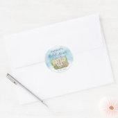 Elegantes Blume-Brautparty Runder Aufkleber (Umschlag)
