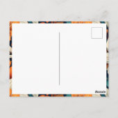 Elegantes Blume Foliage Muster Vielen Dank Postkarte (Rückseite)