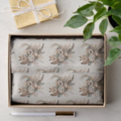 Elegantes Blume-Foliage- und Feathers-Muster Seidenpapier (Geschenk)