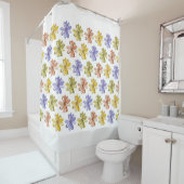 Elegantes Blume Muster Duschvorhang (Beispiel)