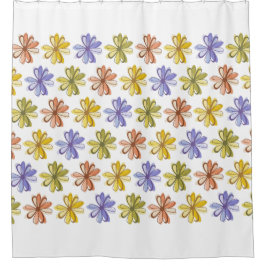 Elegantes Blume Muster Duschvorhang