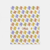 Elegantes Blume Muster Fleecedecke (Vorderseite)