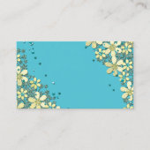 Elegantes Blume-Muster, gelbe Blumen Visitenkarte (Vorderseite)