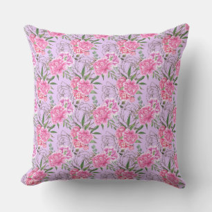 Elegantes Blume Muster Kissen