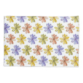 Elegantes Blume Muster Kissenbezug (Rückseite)