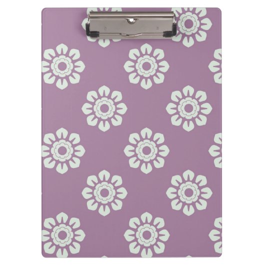 Elegantes Blume Muster Klemmbrett (Vorderseite)