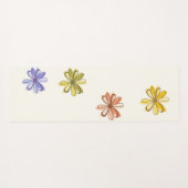 Elegantes Blume Muster Yogamatte (Rückseite (Horizontal))