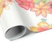 Elegantes Blume Wrapping Paper Geschenkpapier (Rolleneckpunkt)