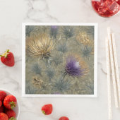 Elegantes Blumen-Distel-Muster-Design Serviette (Beispiel)