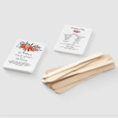 Elegantes Blumen Hand Fan Hochzeitsprogramm Fächer (Non-assembled)