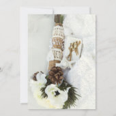 Elegantes Blumen, Hochzeitsband Einladungen (Rückseite)