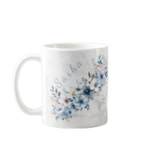 Elegantes Blumen-Holztablett & passendes Mug-Set
