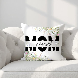 Elegantes Blumen-Kissen mit personalisierter Aufsc Kissen