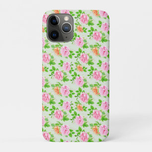 Elegantes Blumen-Rosenmuster mit grünen Blättern-2 Case-Mate iPhone Hülle
