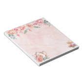 Elegantes Blumen-Teeparty-Notizbuch Notizblock (angewinkelt)