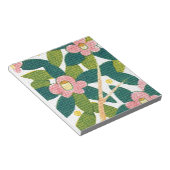 Elegantes Blumen- u. Reben Notizblock (angewinkelt)