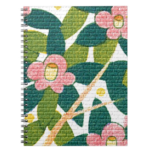 Elegantes Blumen- u. Reben Notizblock (Vorderseite)