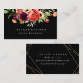 Elegantes Blumen Visitenkarte (Vorne/Hinten)