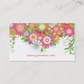 Elegantes Blumen Visitenkarte (Rückseite)