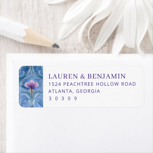 Elegantes Blumenadressetikett (Insitu)