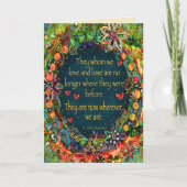 Elegantes Blumenangebot, wo immer wir Beileid-Zita Karte (Vorderseite)