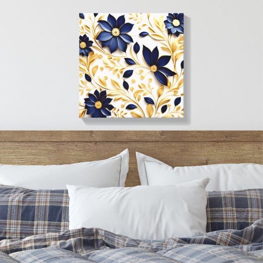 Elegantes Blumenarrangement Leinwanddruck (Insitu (Schlafzimmer))