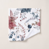 Elegantes Blumenbadetuch Set (Waschlappen)