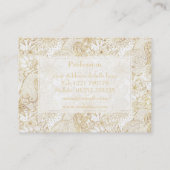 Elegantes Blumenbild Visitenkarte (Rückseite)