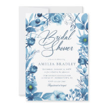 Elegantes Blumenblauer Brautparty