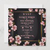 Elegantes Blumenblossom Hochzeitsempfehlung Design Einladung (Vorderseite)
