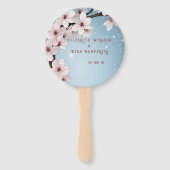 Elegantes Blumenblossom Hochzeitsplanung Fächer (Rückseite)