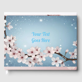 Elegantes Blumenblossom Hochzeitsplanung Gästebuch