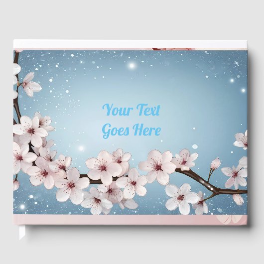 Elegantes Blumenblossom Hochzeitsplanung Gästebuch (Vorderseite)