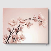 Elegantes Blumenblossom Hochzeitsplanung Gästebuch (Rückseite)