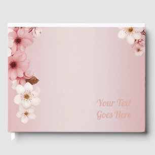 Elegantes Blumenblossom Hochzeitsplanung Gästebuch