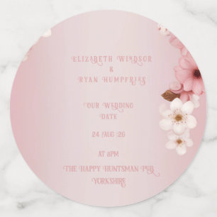 Elegantes Blumenblossom Hochzeitsplanung Konfetti