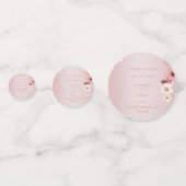 Elegantes Blumenblossom Hochzeitsplanung Konfetti (Rückseiten)