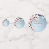 Elegantes Blumenblossom Hochzeitsplanung Konfetti (Vorderseiten)