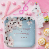 Elegantes Blumenblossom Hochzeitsplanung Pappteller (Party)