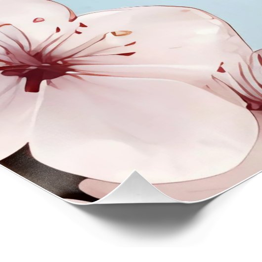 Elegantes Blumenblossom Hochzeitsplanung Poster (Ecke)