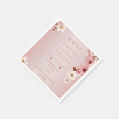 Elegantes Blumenblossom Hochzeitsplanung Serviette (Ecke)