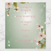 Elegantes Blumenblossom Hochzeitsplanung Weinetikett (Einzelnes Label)