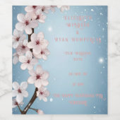 Elegantes Blumenblossom Hochzeitsplanung Weinetikett (Einzelnes Label)