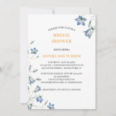 Elegantes Blumenblume Brautparty Einladung (Vorderseite)