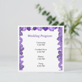 Elegantes Blumenbogen-Hochzeitsprogramm | Acryl  Programm (Stehend Vorderseite)